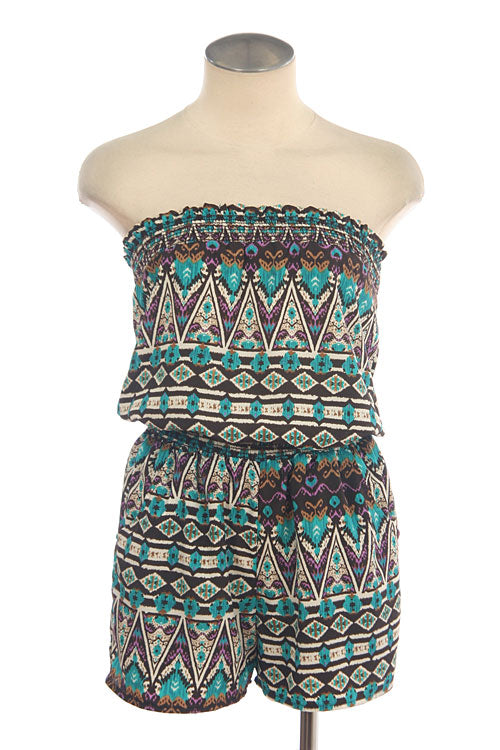 Aztec Print Romper